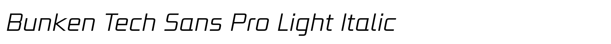 Bunken Tech Sans Pro Light Italic image